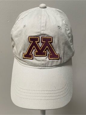 White Baseball Cap with Maroon & Gold 'M' Logo